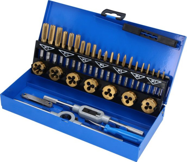 Brilliant Tools Jeu d'outils de coupe de filetage TiN, 32 pièces, BT101950