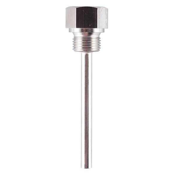 Douille de protection JUMO à visser, longueur de montage 100 mm, laiton, diamètre intérieur : 6,5 mm, 60694004