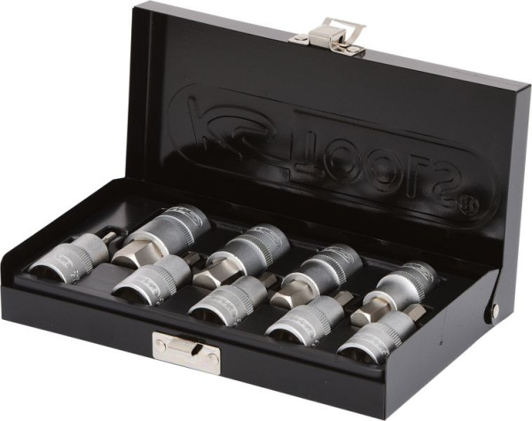 KS Tools Jeu de douilles 1/2", à six pans creux, courtes, 9 pièces, 911.1321