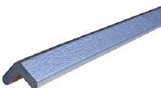 Protection d'angle Knuffi, profil d'avertissement et de protection type E, argent, 1 mètre, PE-100011
