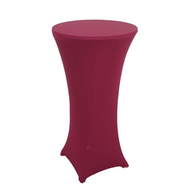 Couverture de table haute Mendler HWC-J30, couverture de couverture de table, stretch Ø 60cm, rouge bordeaux, 76101