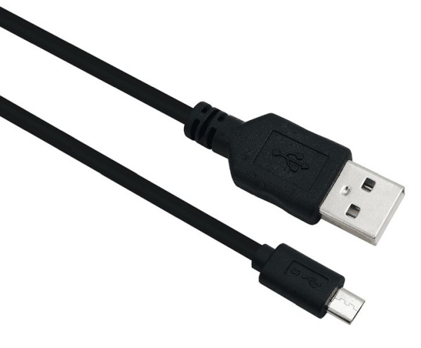 Câble de connexion Helos, fiche USB 2.0 A/fiche Micro-B, 1,0 m, noir, 288317