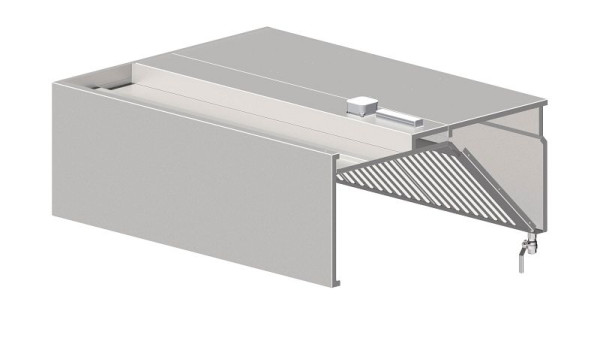 Hotte murale Stalgast, forme de boîte 3800 mm x 600 mm avec filtre ignifuge type B, WH38602