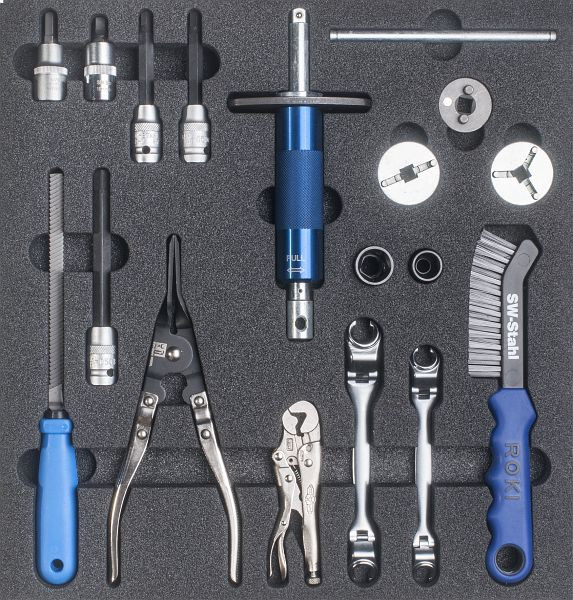 Gamme de chariots d'atelier SW-Stahl, outils d'entretien des freins, 18 pièces, Z3023-4