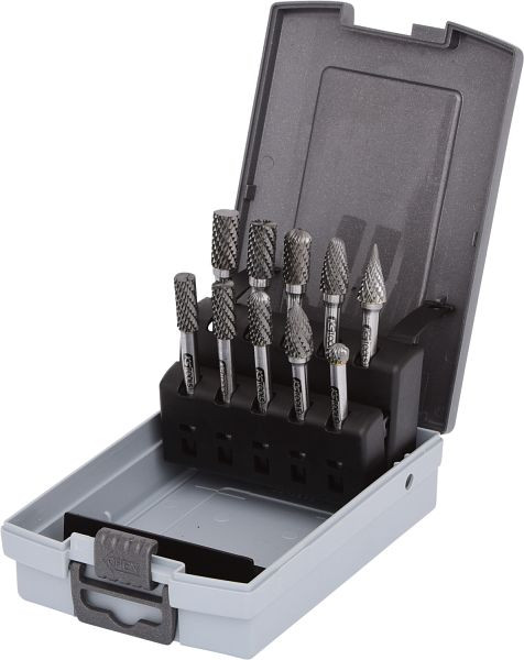 KS Tools Jeu de fraises HM, cassette en plastique, 10 pièces, 515.3220