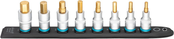 Hazet SmartRail, carré creux 12,5 mm (1/2 pouce), profil à six pans creux, nombre d'outils : 8, 986-SR/8