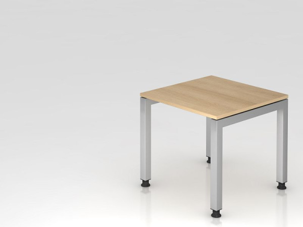 Bureau Hammerbacher pied U carré 80x80cm chêne, forme rectangulaire, plateau flottant, VJS08/E/S