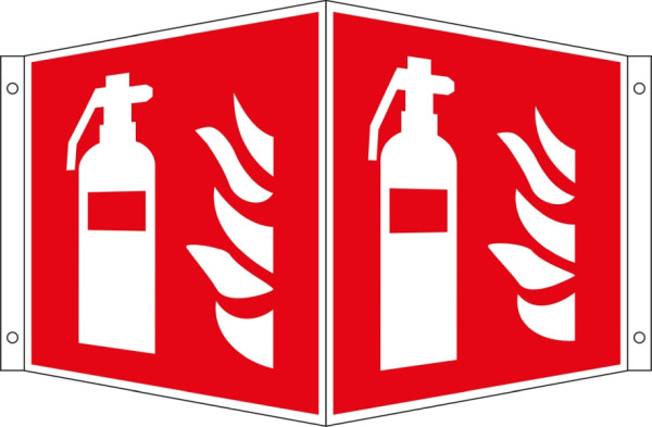 Panneau de protection contre les incendies Eichner "Extincteur", l x H : 15 x 15 cm, aluminium, photoluminescent HI 150, 9225-13725-015