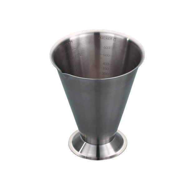 Gobelet doseur GSD 750 ml en acier inoxydable mat, avec pied, UE : 6 pièces, 32 031