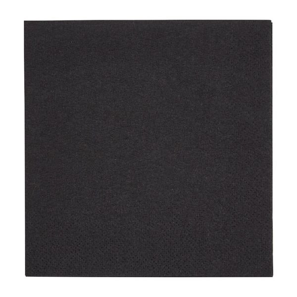 Serviettes cocktail recyclables Fiesta noir 24cm (4000 pièces), FE218