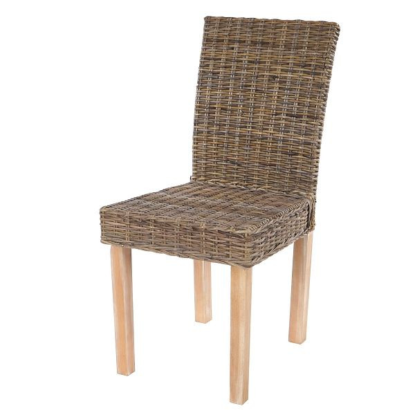 Ensemble de 4 chaises de salle à manger Mendler Littau, chaise en osier, chaise de cuisine, rotin Kubu, 35441
