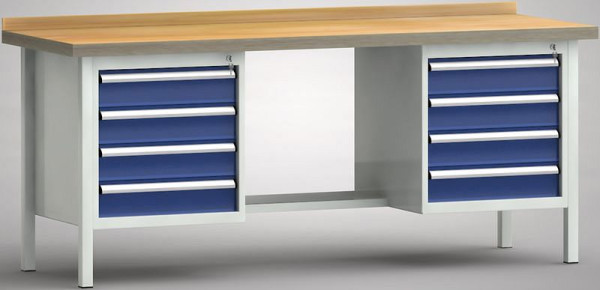 Etabli standard KLW - 2000 x 700 x 840 mm L x P x H, WS202N-2000M40-E7024