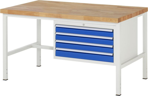 Etabli RAU série 8000 - modèle 8233, L1500 x P900 x H840-1040 mm, base système L1495 x P850 x H800-1000 mm, 03-8233A1-159B4H.11