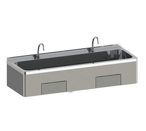 Lave-mains double SOFINOR, commande au genou, LMAR
