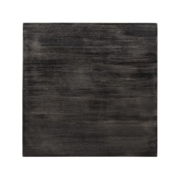 Plateau de table carré pré-percé Bolero noir vintage 700 mm, CY969