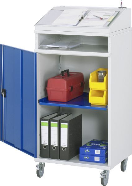 Bureau debout avec armoire latérale RAU - modèle 01, L650 x P520 x H1235/1345 mm, 07-650-M01F.11