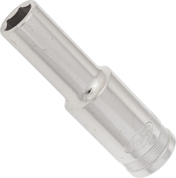 Insert de clé à douille VIGOR, long, carré creux 12,5 mm (1/2 pouce), profil à six pans extérieurs, 11 mm, V2580N