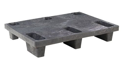 Demi-palette DENIOS, en PE-RE, 600 x 800 x 140 mm, 6 pieds, emboîtable, lot de 5, 312635