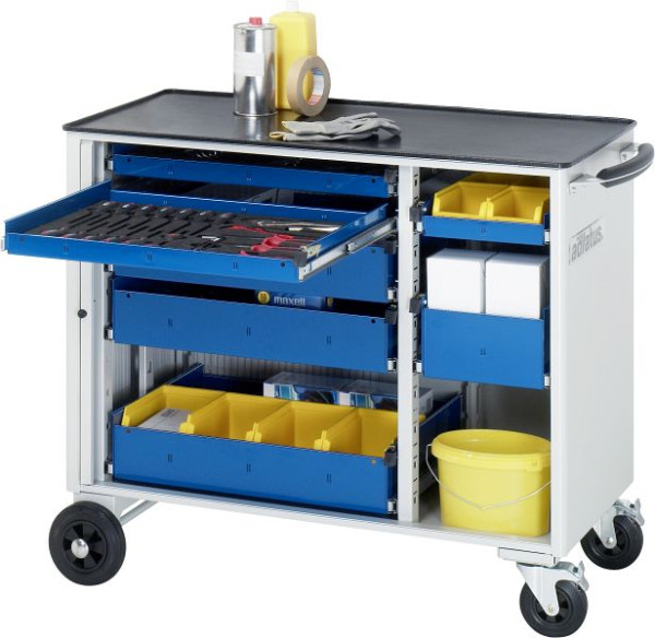 Chariot à outils RAU série adlatus modèle 10420, L1025 x P520 x H890 mm, avec support métallique, 02-10420.11