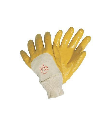 Gants en caoutchouc nitrile DENIOS, catégorie II, jaune, taille 10, UE : 12 paires, 116-406
