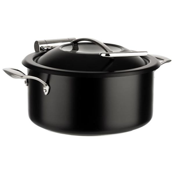 Chafing Dish APS, set de 4 pièces, Ø 30,5 cm, hauteur : 17,5 cm, acier inoxydable 18/8, noir, 12338