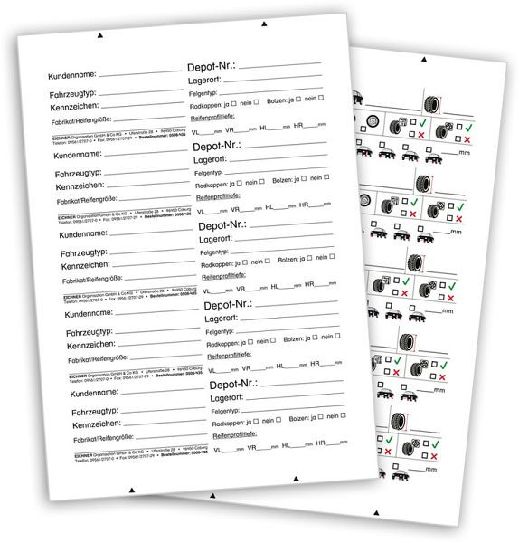 Étiquettes de rechange Eichner, blanches, UE : 150 pièces, 0508-00435