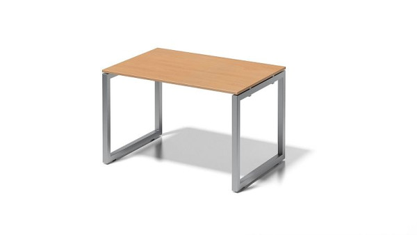 Bureau Bisley Cito, structure en O hauteur fixe 730 mm, H 19 x L 1200 x P 800 mm, hêtre/argent, DOF1208BC355