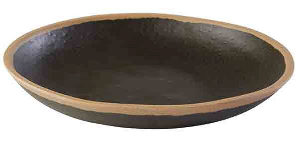 Assiette APS -CROCKER-, Ø 20,5 cm, hauteur: 3 cm, 0,5 litre, mélamine, marron, avec bord marron clair, 84576