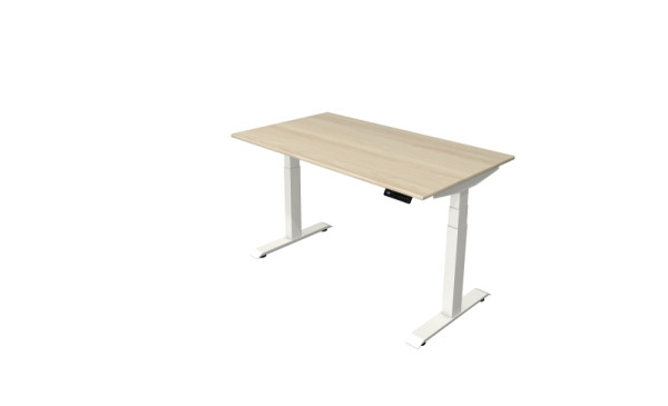 Kerkmann table debout/assise Move 4 nouveau 140 x 80 cm structure blanc, plateau érable, 10091050