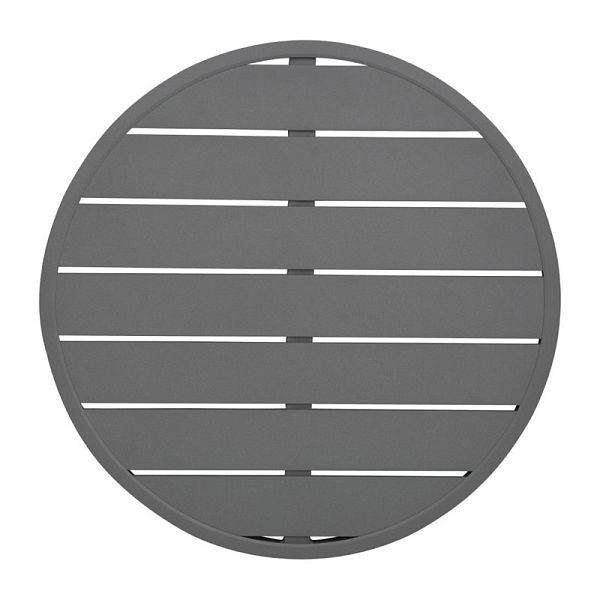 Plateau de table rond en aluminium gris foncé Bolero 580mm, FX037
