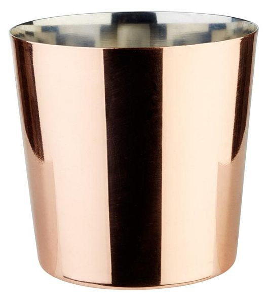 Seau / tasse de service APS, Ø 8,5 cm, hauteur : 8,5 cm, acier inoxydable, aspect cuivre, 0,35 litre, -SNACK HOLDER-, 40617