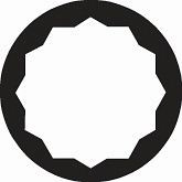 Jeu de douilles ELORA 1 ", douze tranchants, 14 pièces, 780, tailles: 1,7 / 16 "-3,1 / 8", 0780601001000