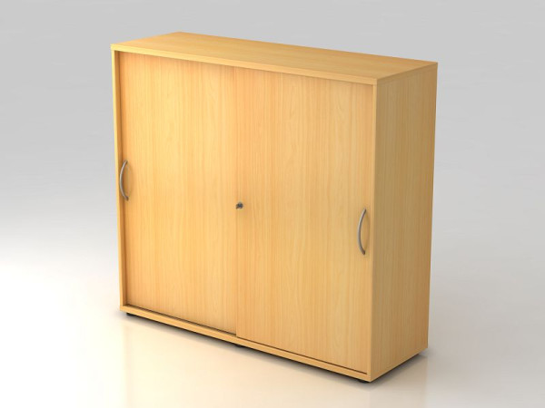 Armoire à portes coulissantes Hammerbacher 3OH 120cm poignée cintrée hêtre/hêtre, 120x40x110 cm (LxPxH), V1753S/6/6/BM