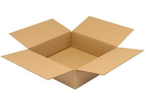 Boîte pliante en carton ondulé TransPak 1 paroi, dimensions intérieures 350 x 350 x 100 mm, qualité 1.20B, paquet de 25, 299265