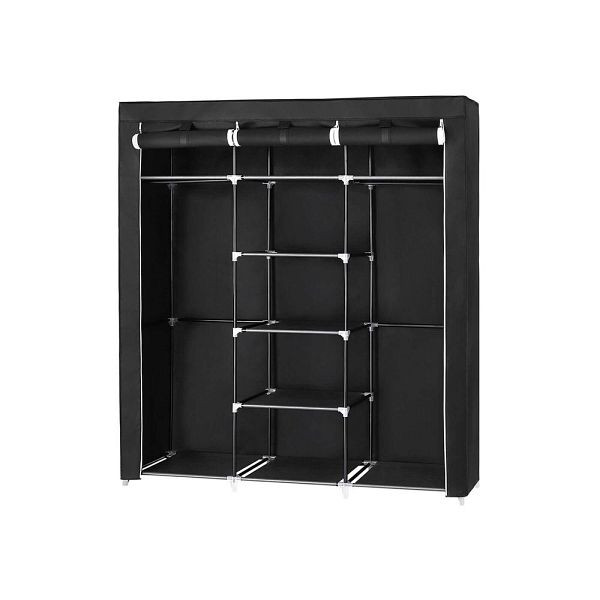 SONGMICS Grand meuble en tissu 175 x 150 cm noir, RYG12B