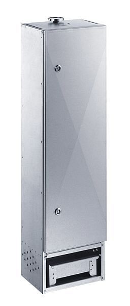Fumoir Peetz en tôle d'acier aluminisée avec porte, HxLxP: 100cm x 26cm x 21cm, 340015