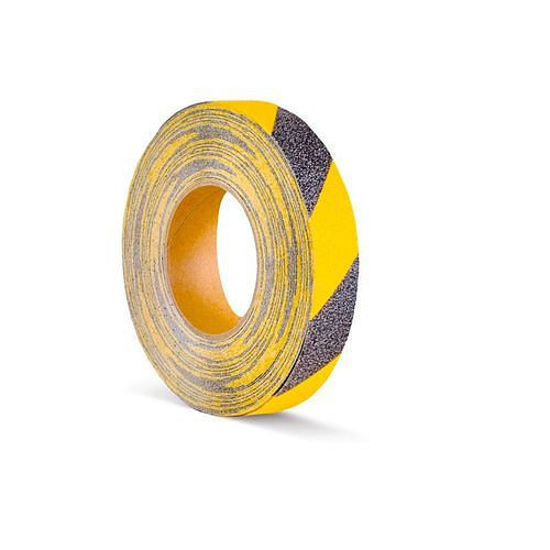 Revêtement antidérapant Moravia, Basic, noir/jaune, rouleau 25 mm x 18,3 m, 264430