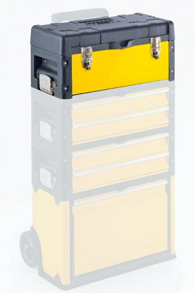 Boîte à outils Metra, valise à roulettes jaune, 10520