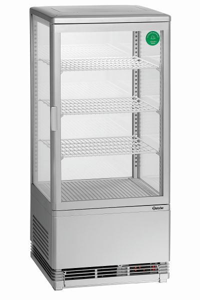 Bartscher mini vitrine réfrigérée 78 l, argent, 700778G