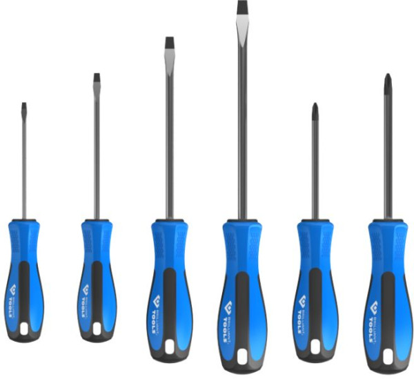 Brilliant Tools Jeu de 6 tournevis à fente PH Phillips BT031000