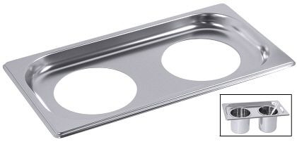 Insert Contacto GN 1/3 pour saladette avec deux découpes, 7053/013