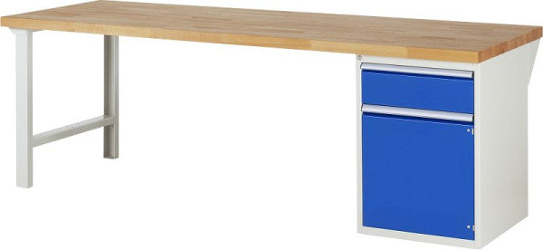 Etabli RAU série 7000 - modèle 7502-1, L2500 x P900 x H890 mm, base système L2500 x P850 x H850 mm, 03-7502A1-259B4M.11