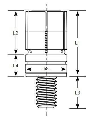 Mitee-Bite XYZ Press Fit Pin 12mm rostfrei, X38750