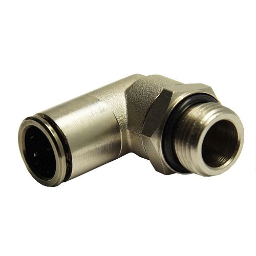 Raccord coudé AEROTEC avec filetage extérieur 3/8 pouce, cylindrique, 12 mm, avec joint torique, 101.79.1217