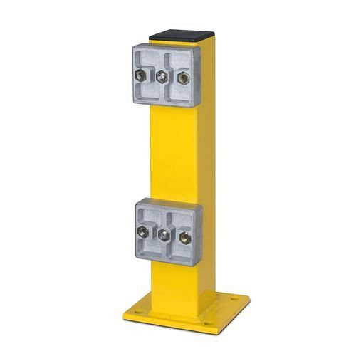 Poteau de support DENIOS S-ZK pour glissière de sécurité Safe, galvanisé à chaud + plastifié, jaune, 207-479
