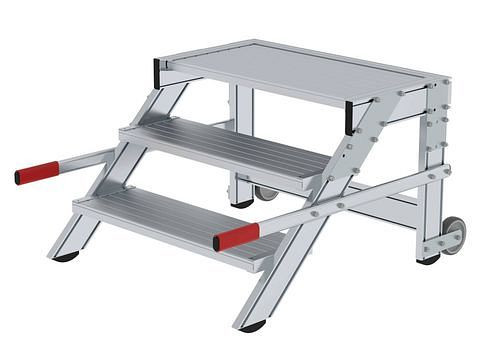 Plate-forme de travail mobile Krause, en aluminium, 3 marches, largeur de marche 800 mm, 274511