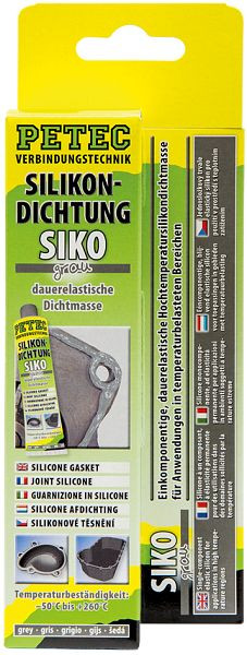 Joint silicone Petec, gris, 70ml, carte Sb, VE: 10 pièces, 97680