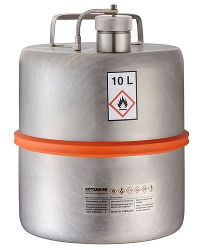Conteneur de transport DENIOS en acier inoxydable, avec bouchon à vis, volume de 10 litres, 256-779