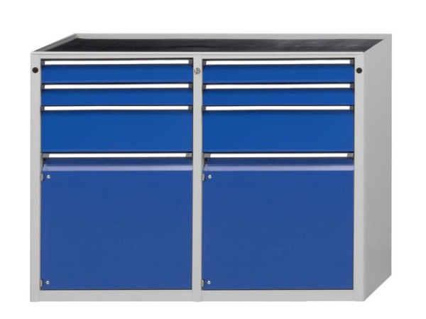 Armoire latérale ANKE; 1280x650x1020mm; Table en hêtre massif 40 mm; A gauche 3 tiroirs 90, 90, 180mm; 1 porte; A droite 3 tiroirs 90, 90, 180mm; 1 porte, 600.403
