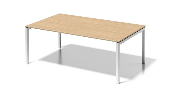 Poste de travail de direction/table de conférence Bisley Cito, cadre en U fixe en hauteur 730 mm, H 19 x L 2000 x P 1200 mm, érable/blanc signalisation, DUF2012MP396